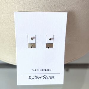 & Other Stories Black Huggie Earrings
